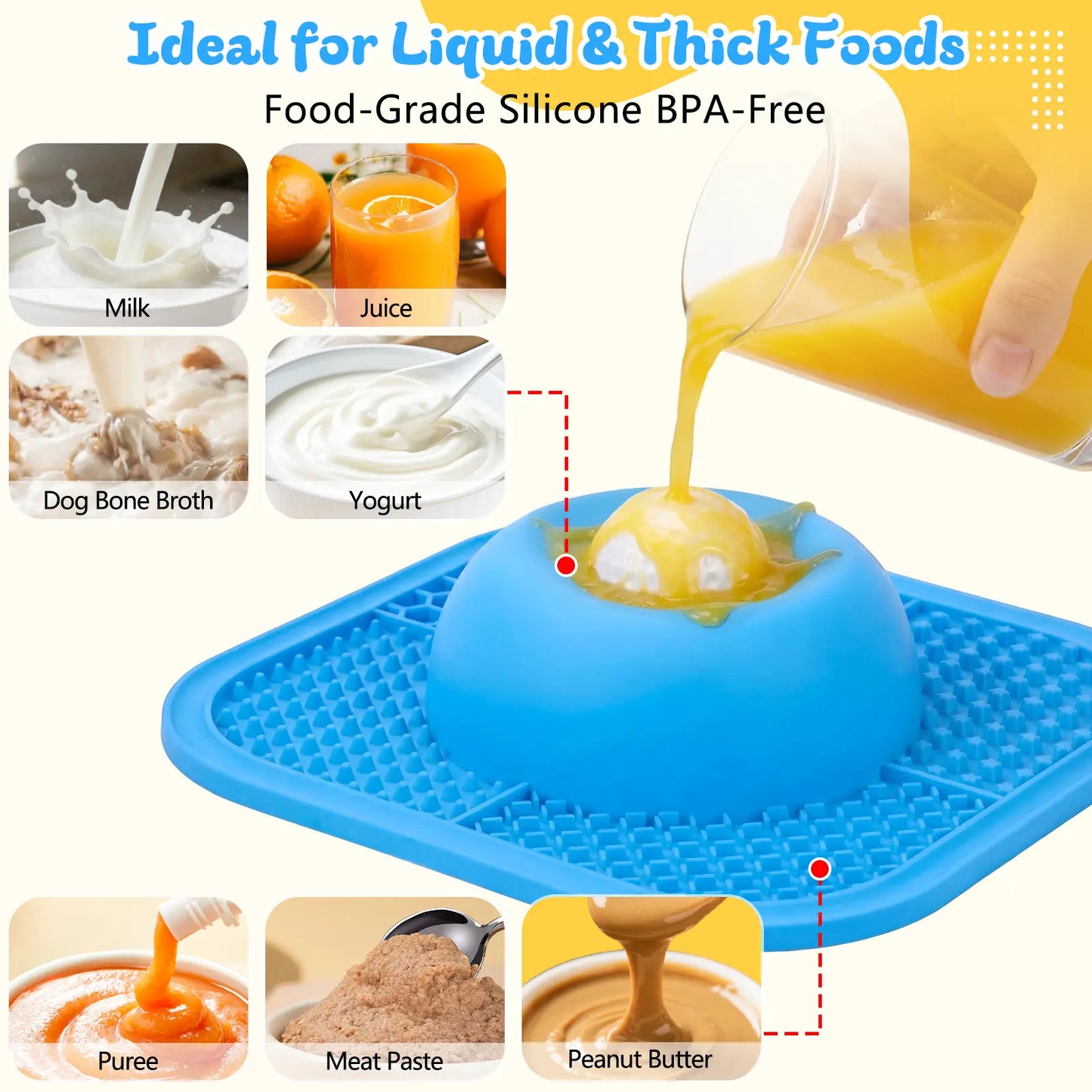Slow Feeder Dog Bowl & Lick Mat